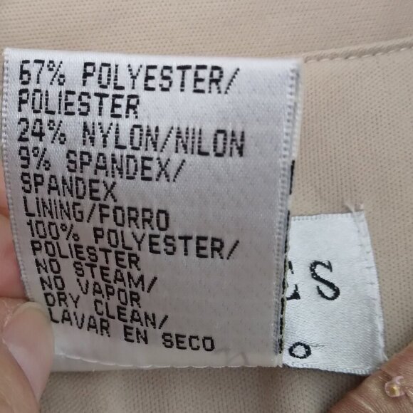 Vintage 80's J.R. Nites Jacket Gold Iridescent Ruched Rhinestone | Sz 12P - Picture 9 of 9